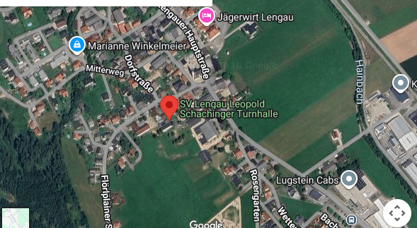 Kartenausschnitt Anfahrt zur Leopold Schachinger Halle